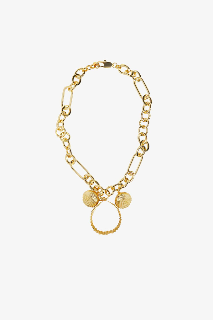 Seashell Detailed Gold Necklace  