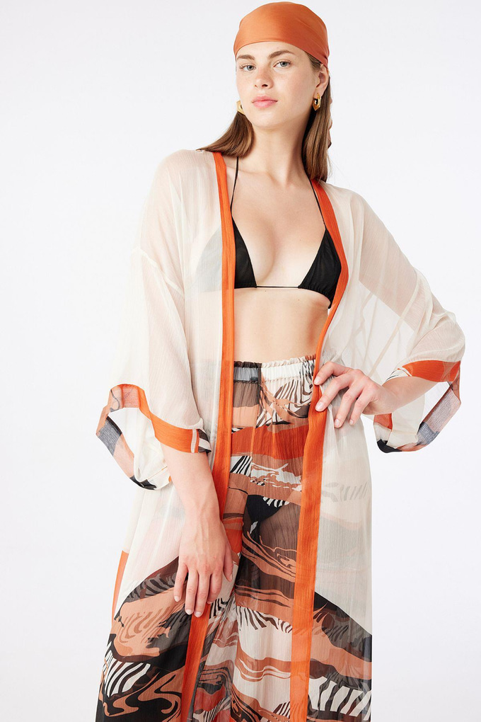 Desenli Kimono