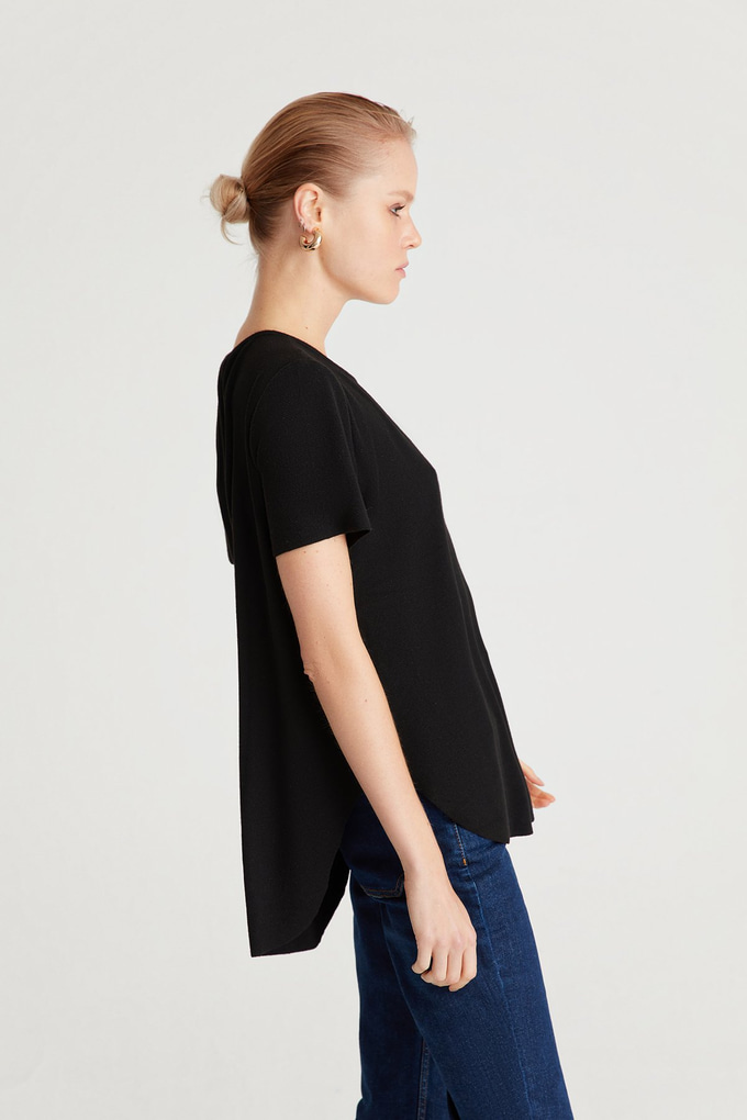 Dökümlü Basic T-Shirt