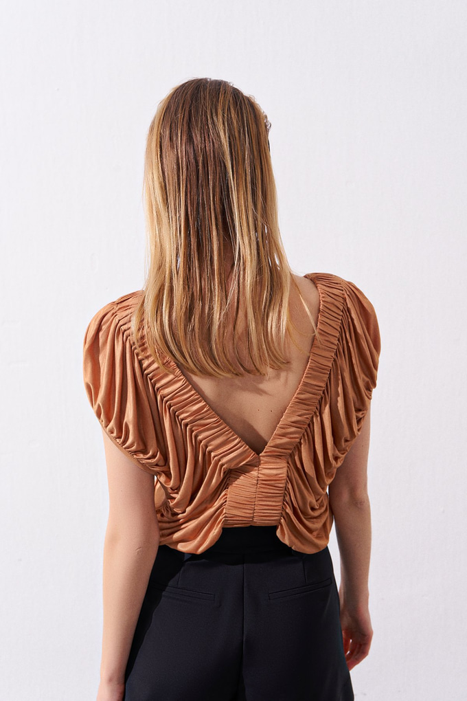 Drapeli Crop Bluz