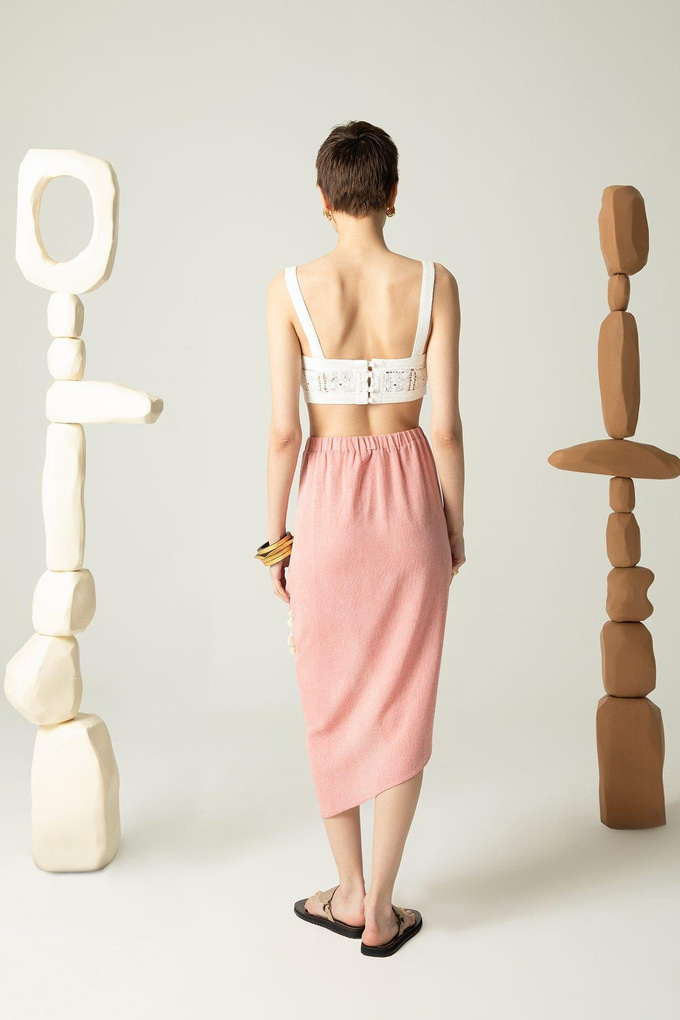 Draped Dress with Tassels