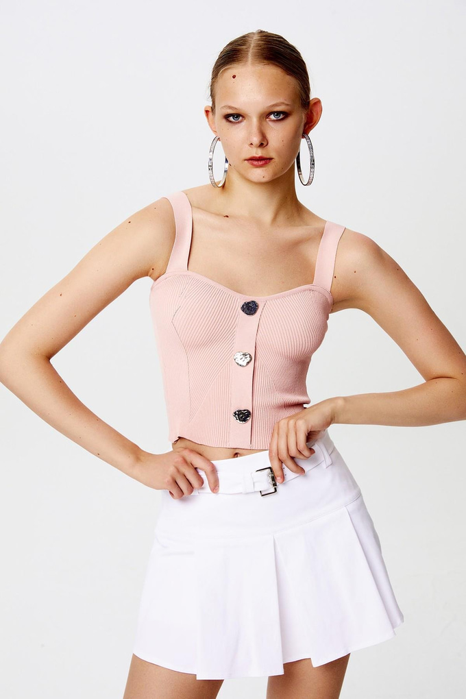 Knit Top with Buttons