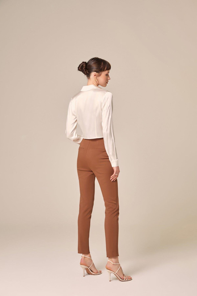 Tie-On Silk Blouse