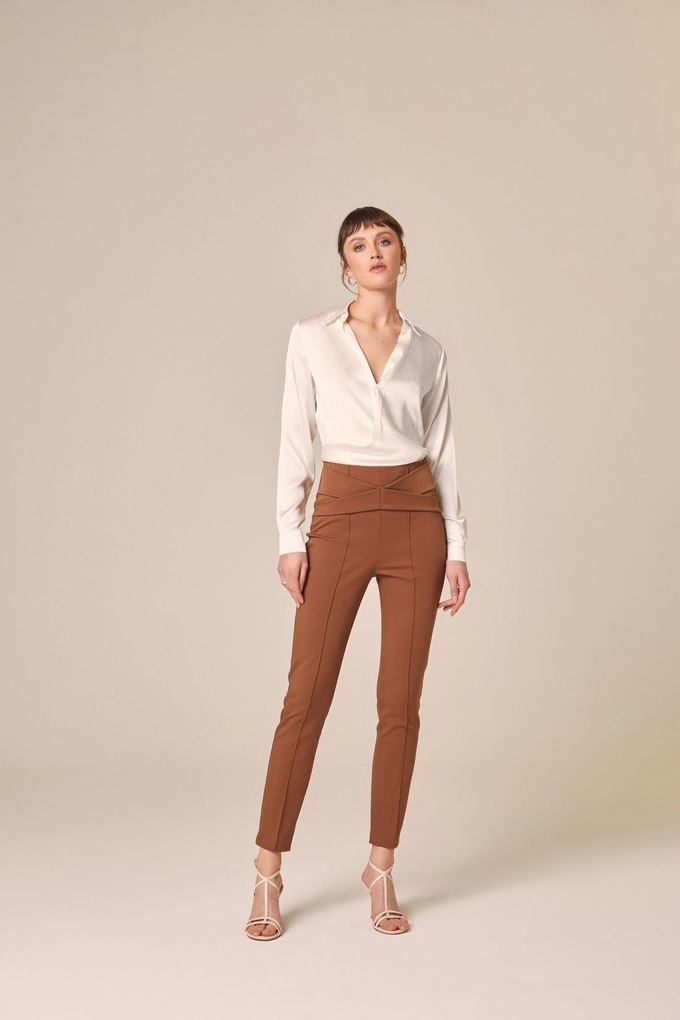 Tie-On Silk Blouse