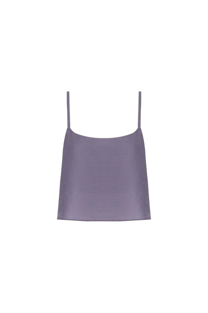 İnce Askılı İndigo Crop Top