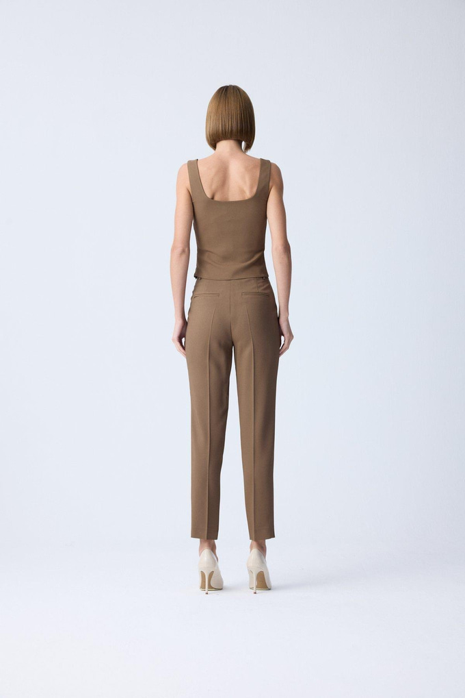 Kare Yaka Dokulu Vizon Bluz