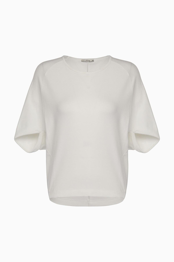 Kısa Kol Dökümlü Ekru Bluz
