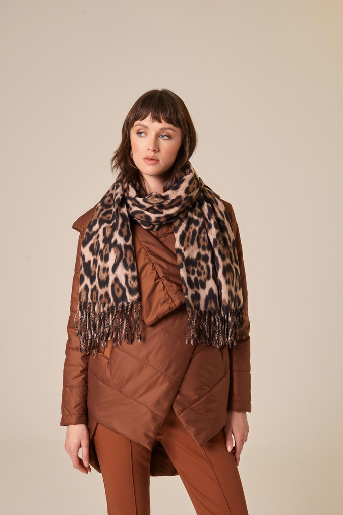 Leopar Desenli Şal