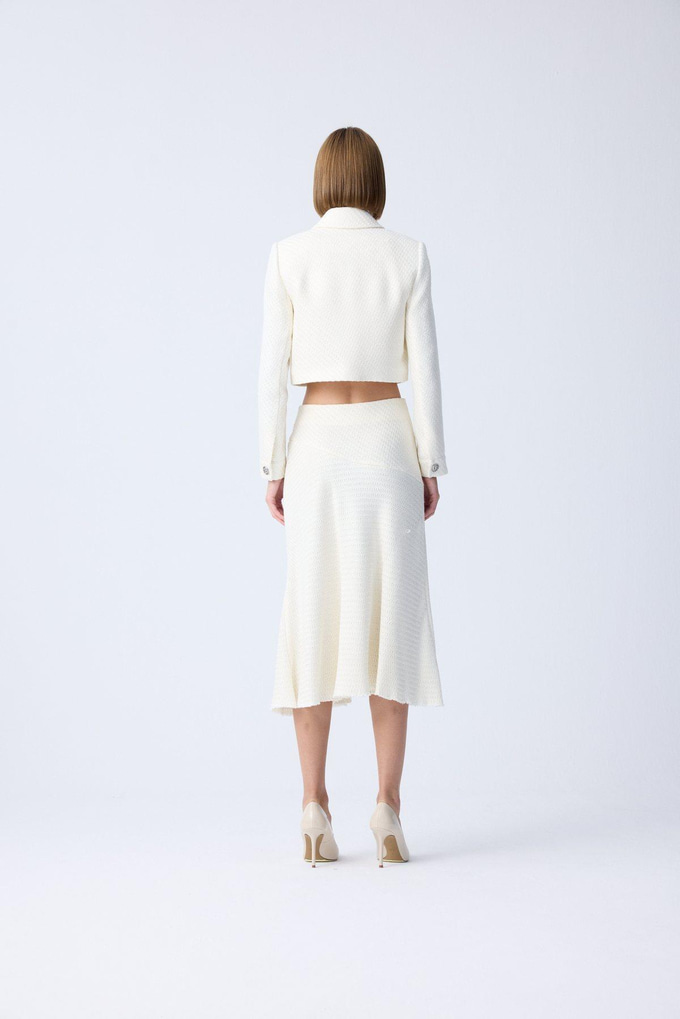 Metal Düğme Detaylı Ekru Ceket