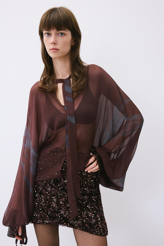 Payet Astarlı Mini Bordo Etek