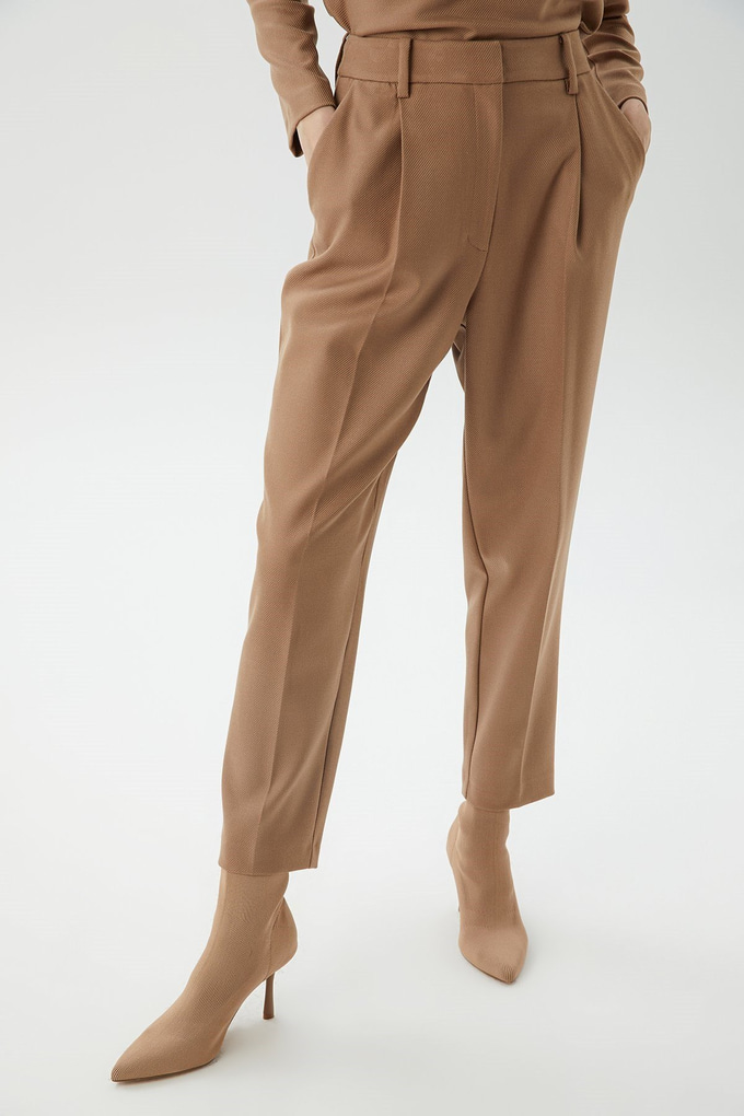 Pensli Yüksek Bel Camel Pantolon