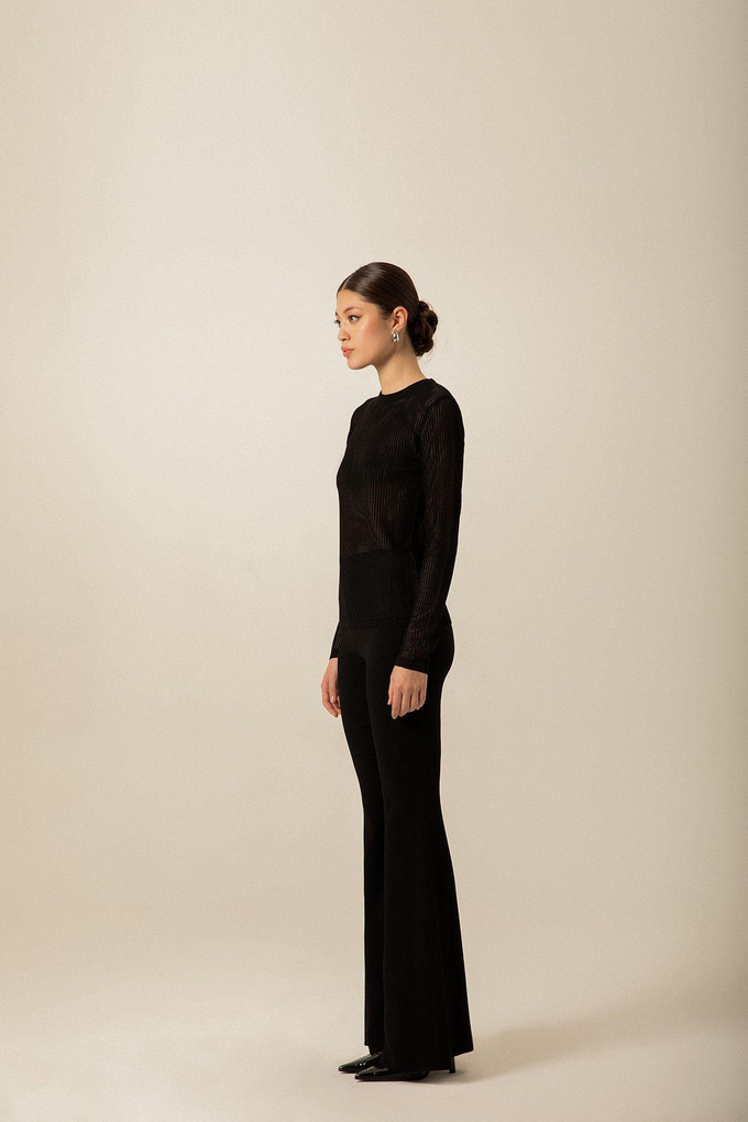 Sheer Black Basic Knit