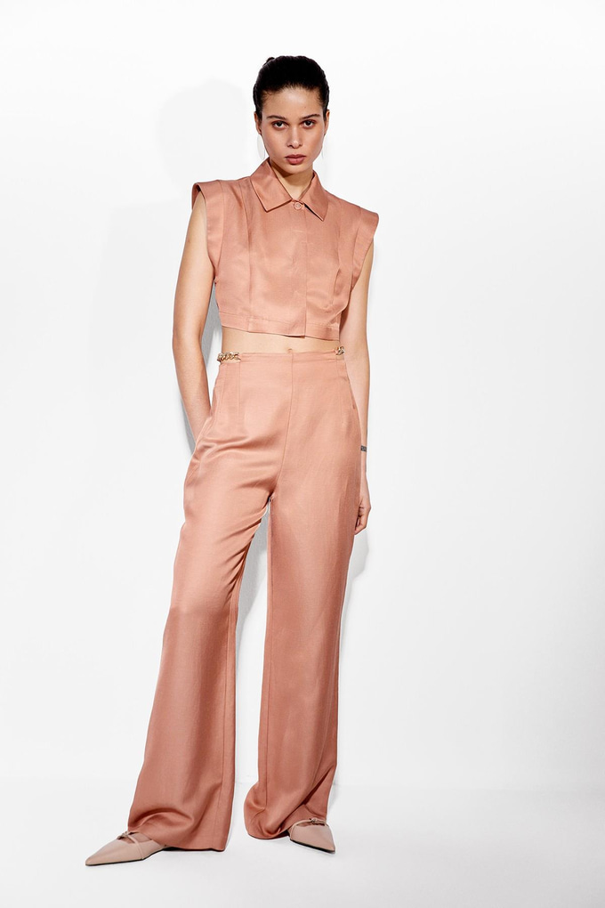 Colared Crop Shirt