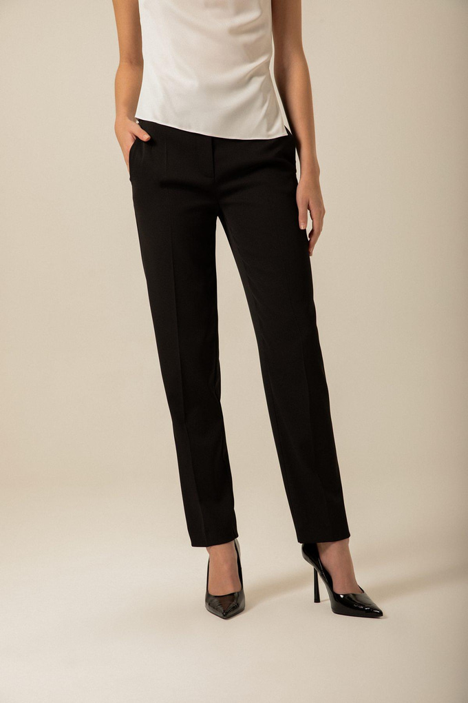 High-Waisted Pocket Seam Detail Camel Trousers