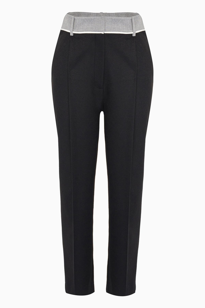 High Waisted Black Plaid Pants