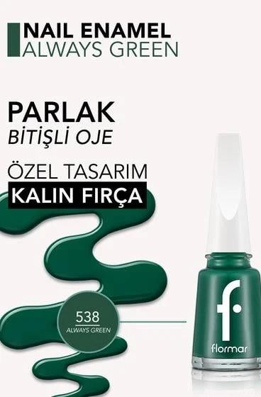Flormar Oje 538 Always Green