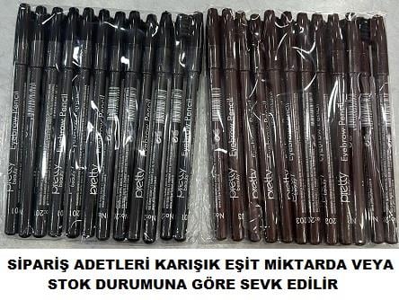 Gold Pretty Kaş Kalemi SİYAH / KAHVE KARMA No-201-203