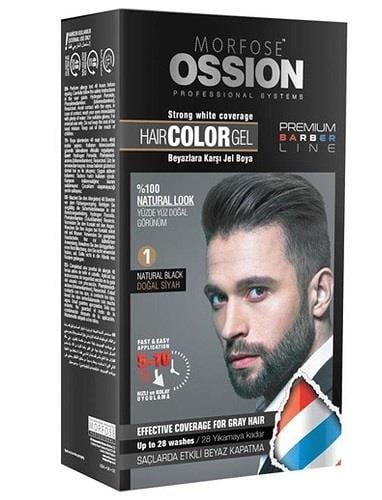 Ossıon Erkek Saç Jel Boya Doğal Siyah 40ml