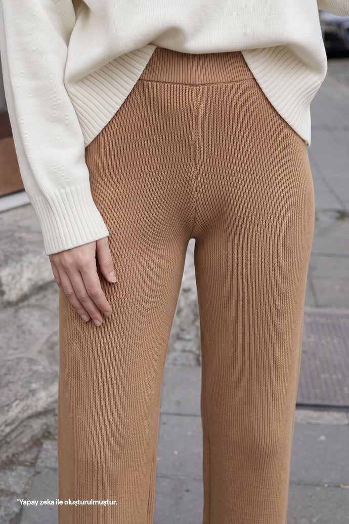 Basic Camel Knit Pants