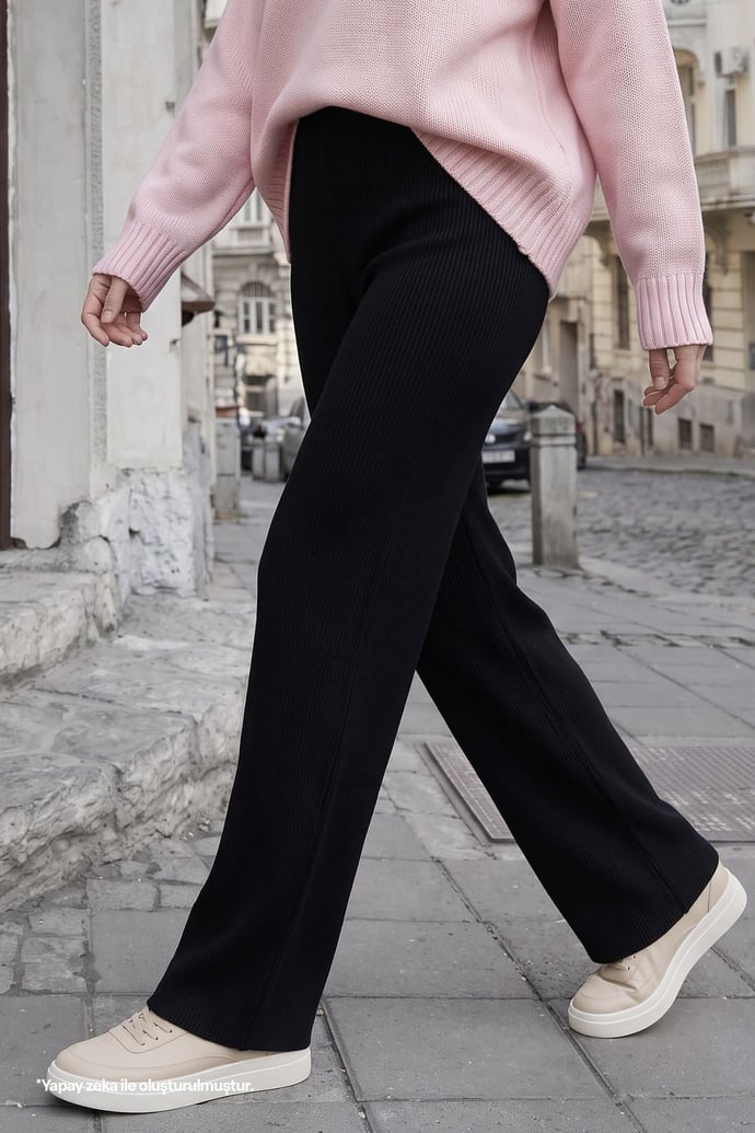 Basic Black Knit Pants