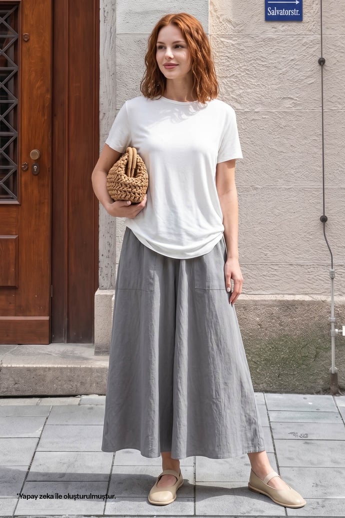 Düz Basic Tişört Beyaz