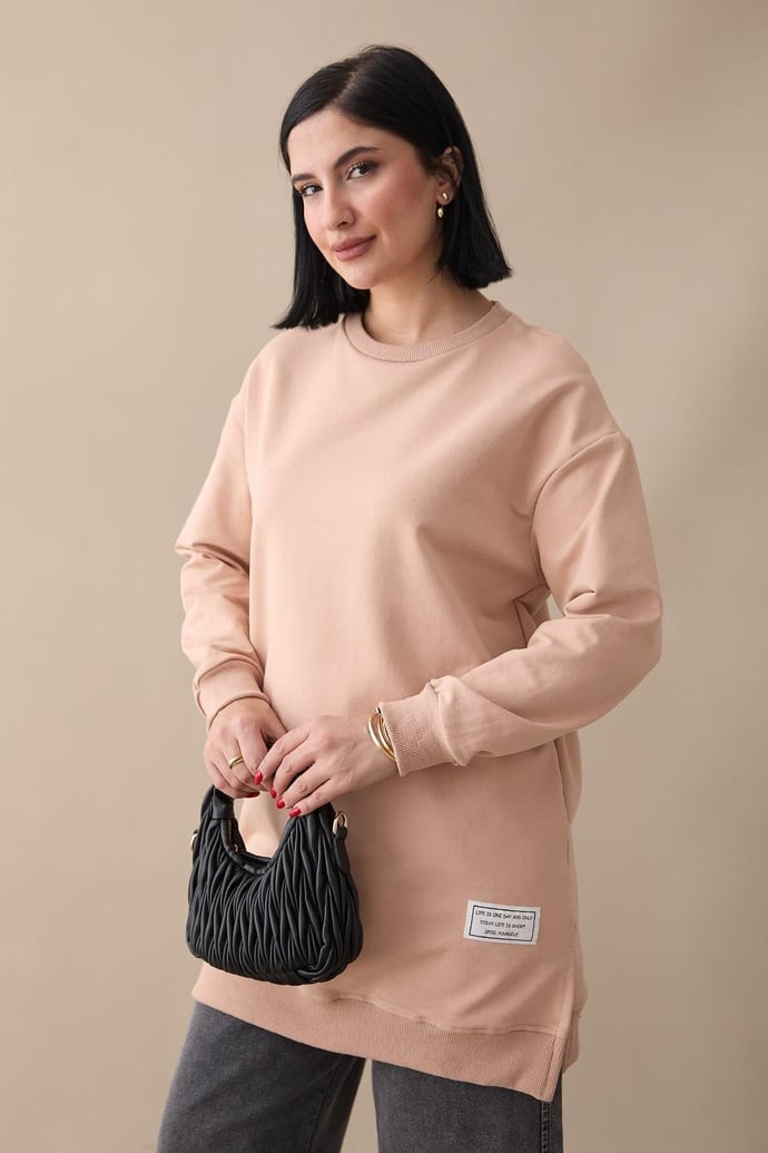 Etiket Detay Basic Somon Tunik