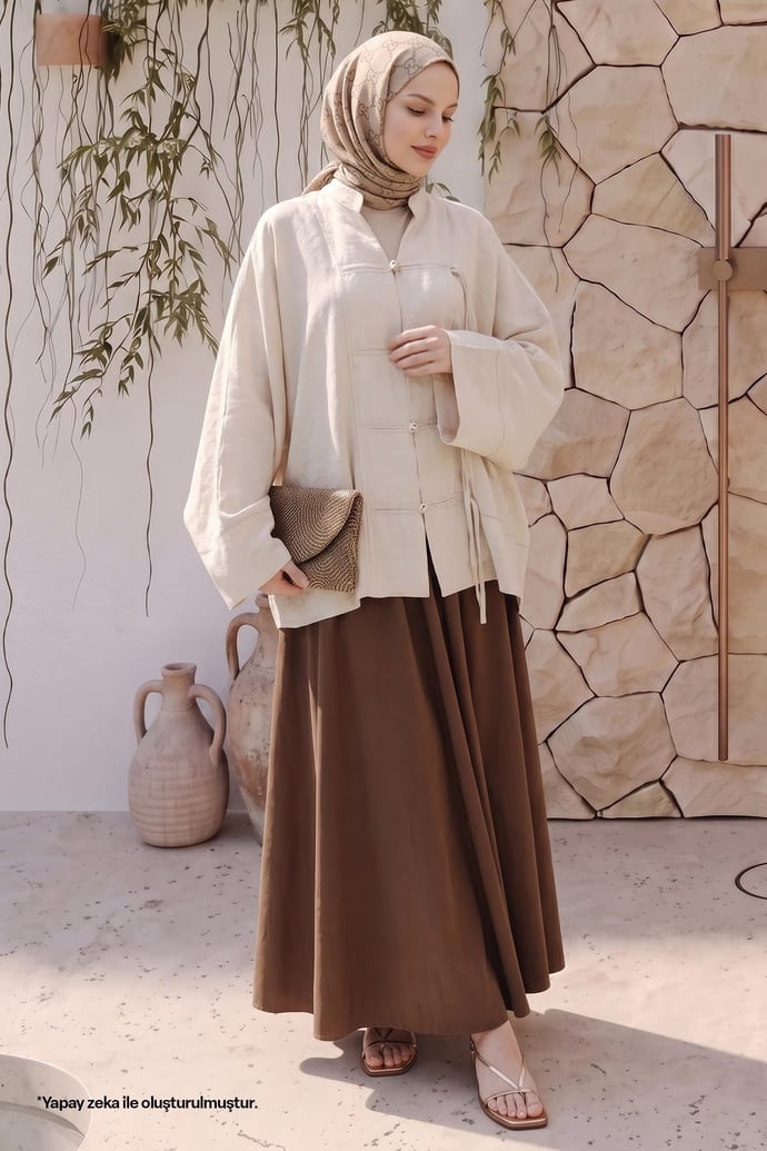 Geniş Kol Taş Kimono