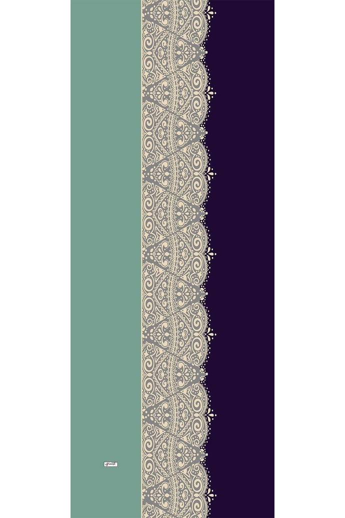 Mandala Desen Turkuaz Soft Pamuk Şal