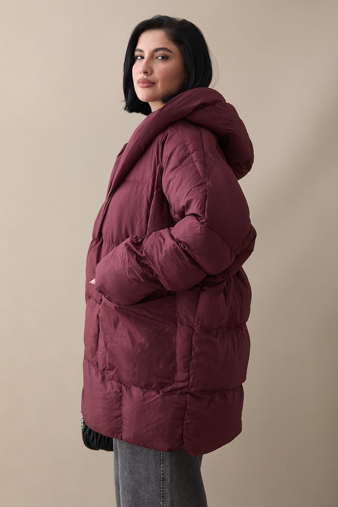 Mona Salaş Şişme Mont - Bordo