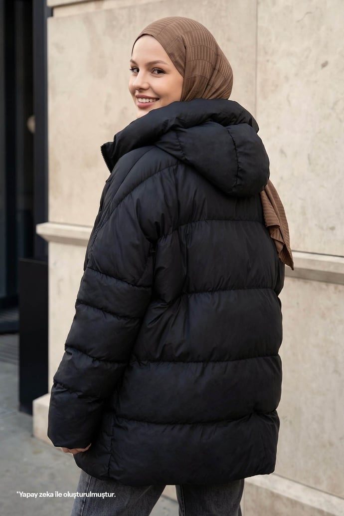 Mona Salaş Şişme Mont - Siyah