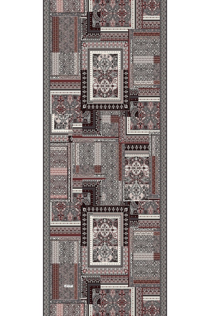 Paisley Desen Soft Pamuk Şal Mor