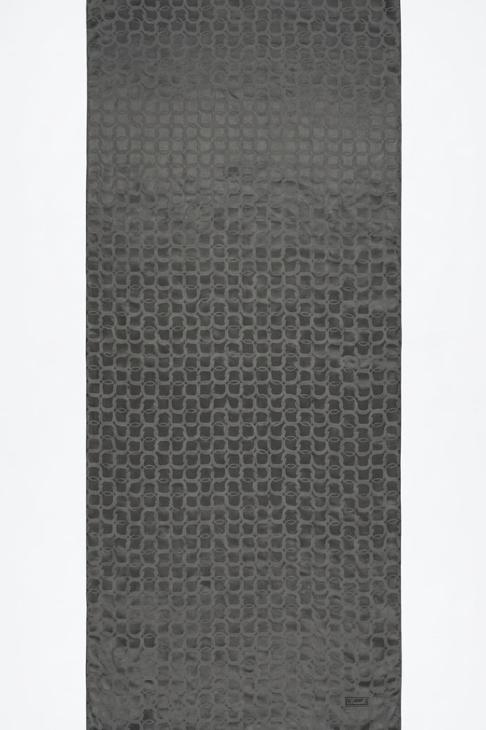 Soft Oval Desenli Antrasit Jakar Şal