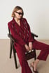 Damy İncili Blazer Ceket Takım - Bordo
