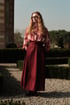 Gabardin Kloş Etek - Bordo