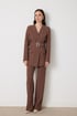 Kemerli Blazer Pantolon Takım - sütlü kahve