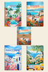4lü Coastal Cıtıes Defter Seti Çizgisiz 13x20 