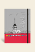 Renkli İstanbul Defter Çizgili Lastikli Kız Kulesi
