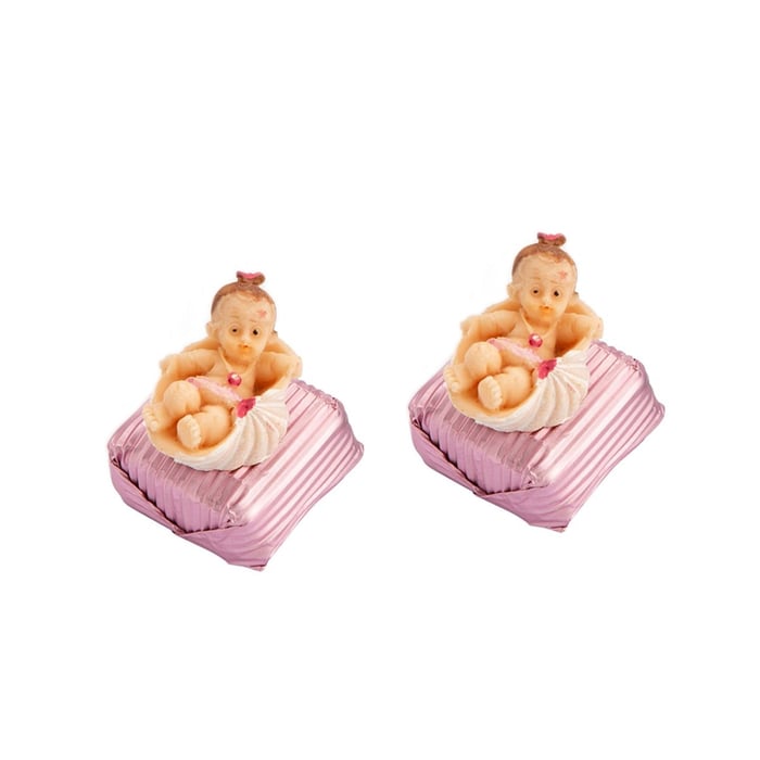 Bebekli Çikolata Pembe 350g - Kız Bebek Çikolatası