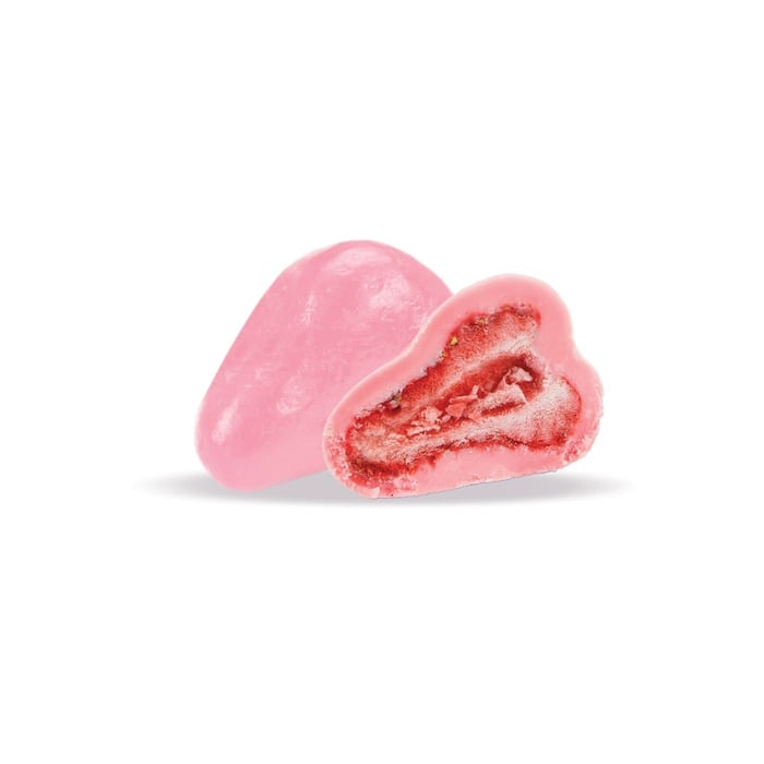 Beyaz Çikolata Kaplı Çilek Draje (Pembe) 80g