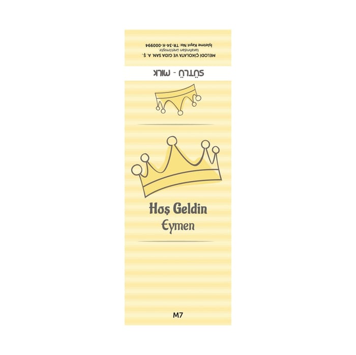 (Dökme) İsimli Erkek Bebek Çikolatası