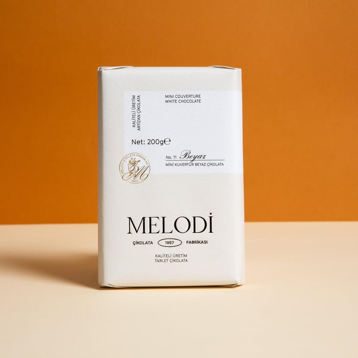 Mini Beyaz Çikolata Kuvertür 200g