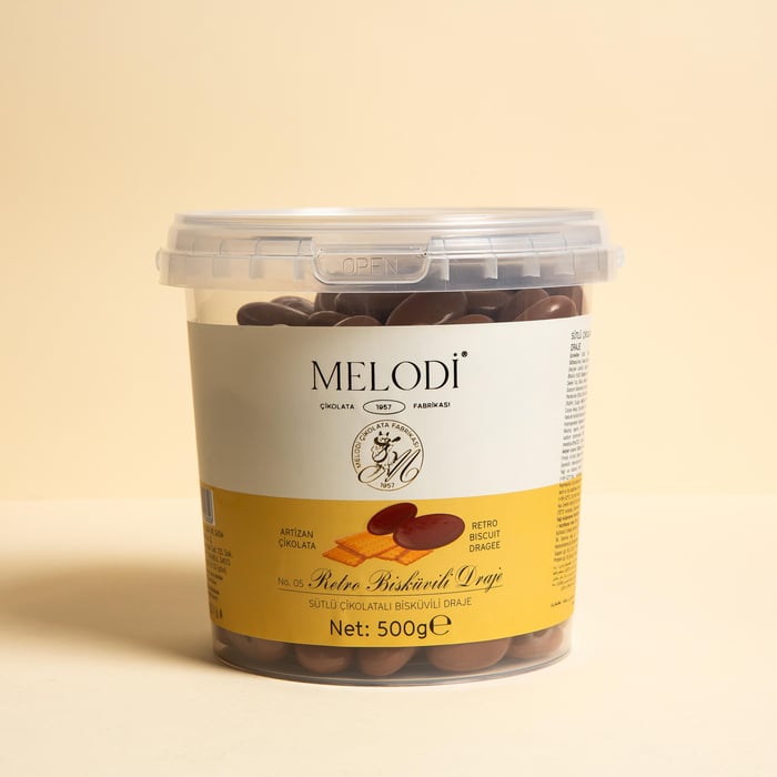 Retro Çikolatalı Bisküvi Draje 500g