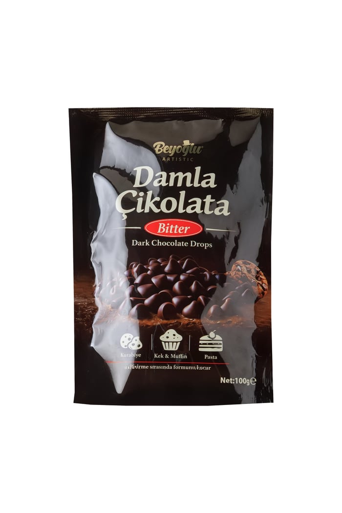 Beyoğlu Çikolata-Bitter Damla ÇikolataBeyoğlu Bitter Damla Çikolata 100 gr (Kurabiye,Pasta ve Kek İçin)