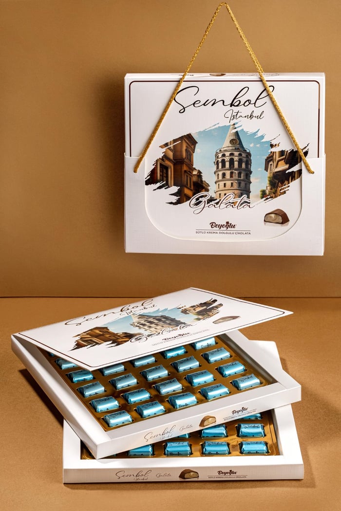 Beyoğlu Sembol Istanbul Gift Chocolate Milk Cream Filled 300GR.