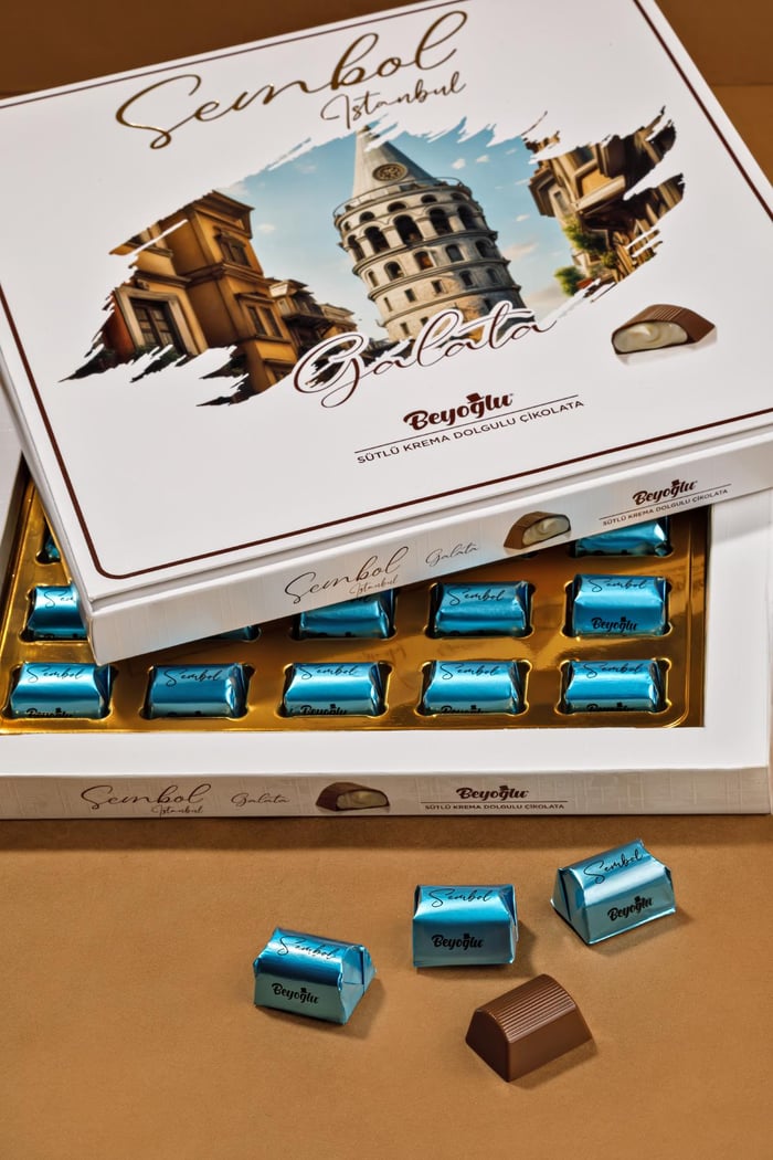 Beyoğlu Sembol Istanbul Gift Chocolate Milk Cream Filled 300GR.