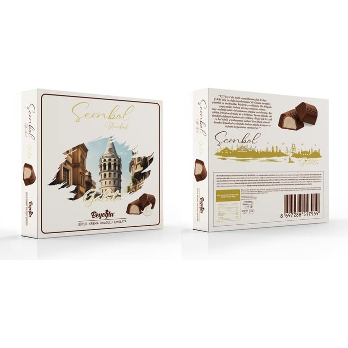 Beyoğlu Sembol Istanbul Gift Chocolate Milk Cream Filled 300GR.