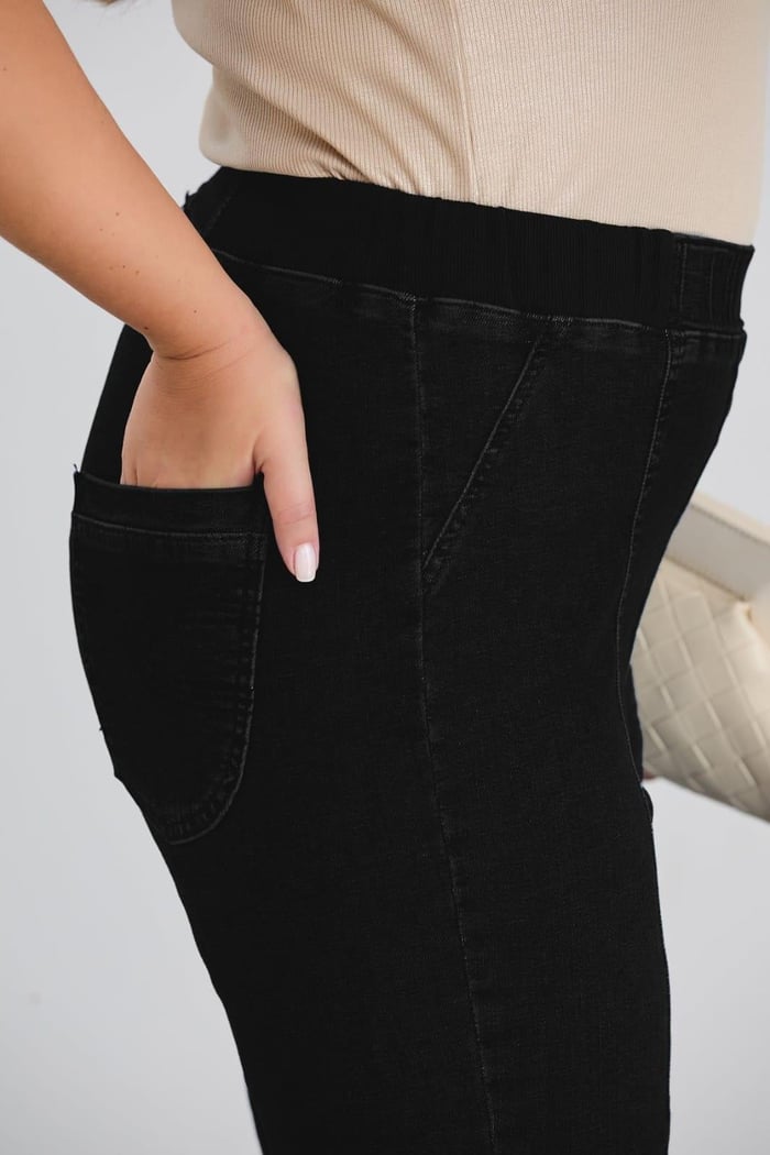 Büyük Beden Jean Pantolon Siyah
