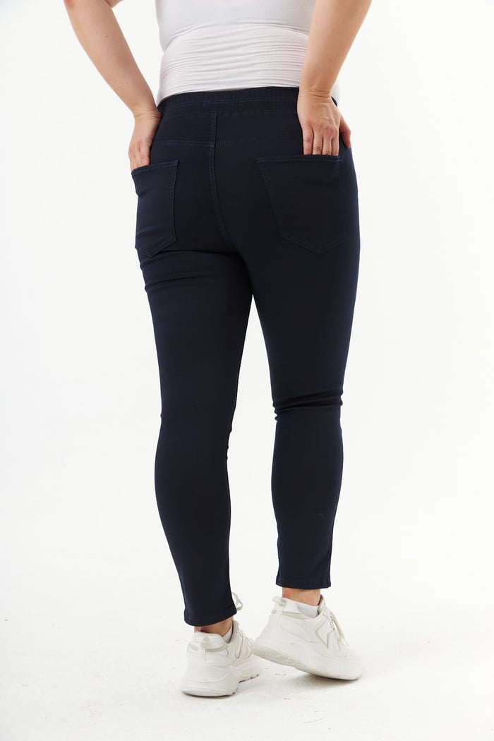 Büyük Beden Pamuk Slim Fit Pantolon Lacivert