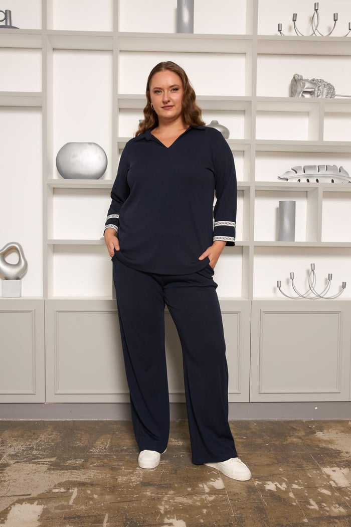 Rahat Kesim Basic Pantolon Lacivert
