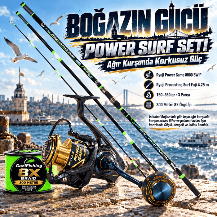 Boğazın Gücü Power Surf Seti - ProCas, Kurşun Arkası Olta Setleri, Ryuji